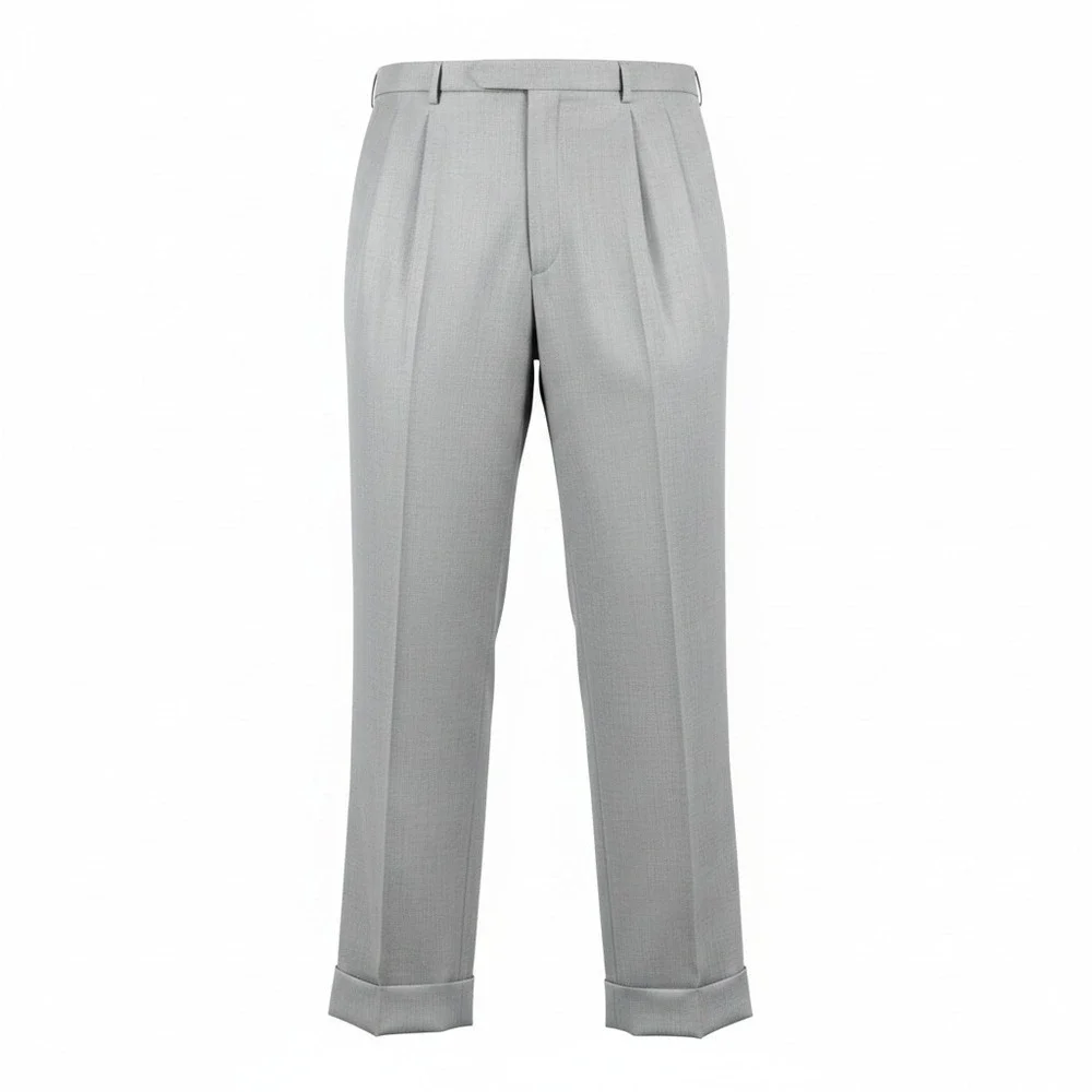 Stafford | Pants | Stafford Essentials Mens 44x3 Gray Pleated Cuffed Classic Fit Dress Pants